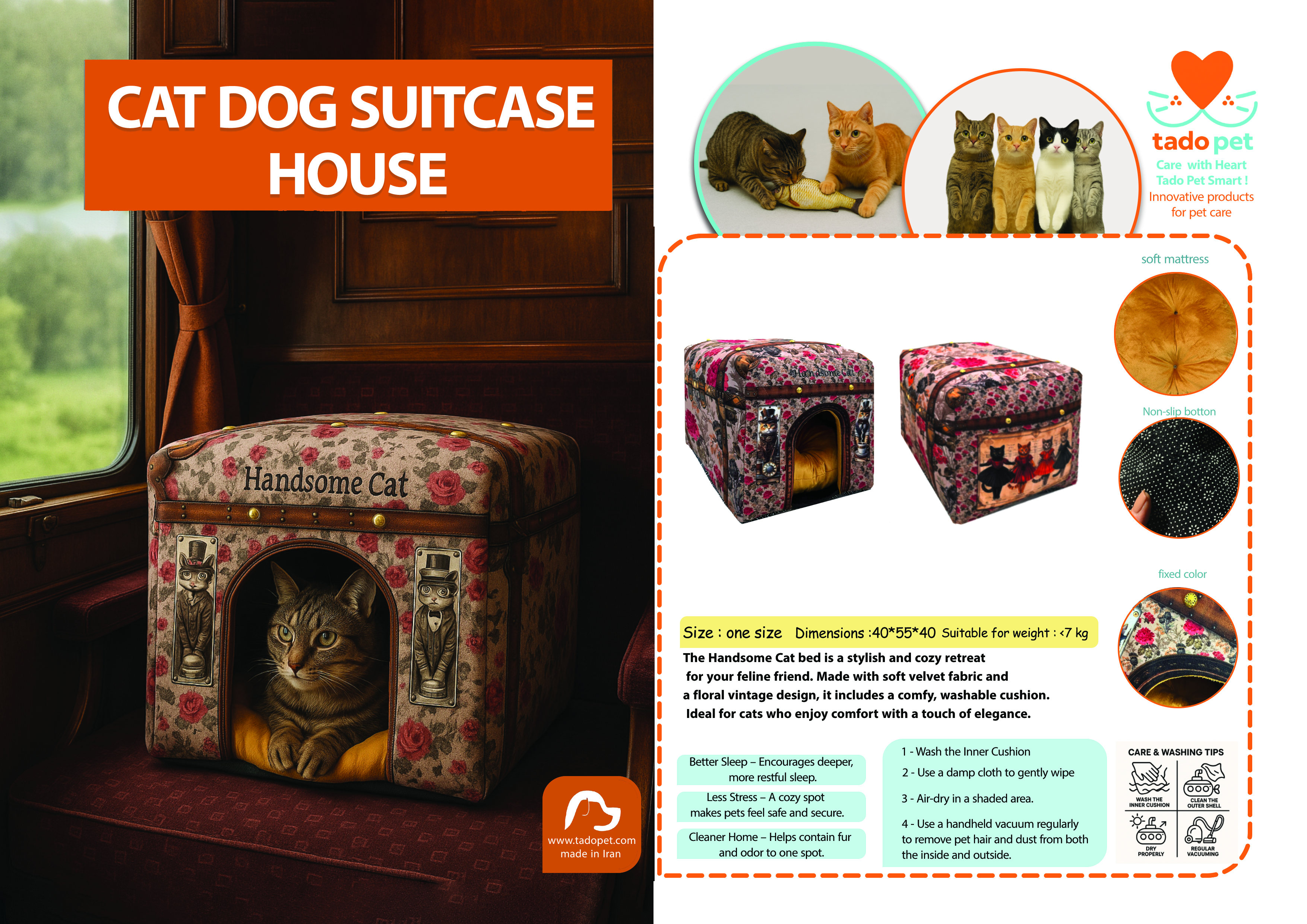 CAT DOG SUITCASE HOUSE