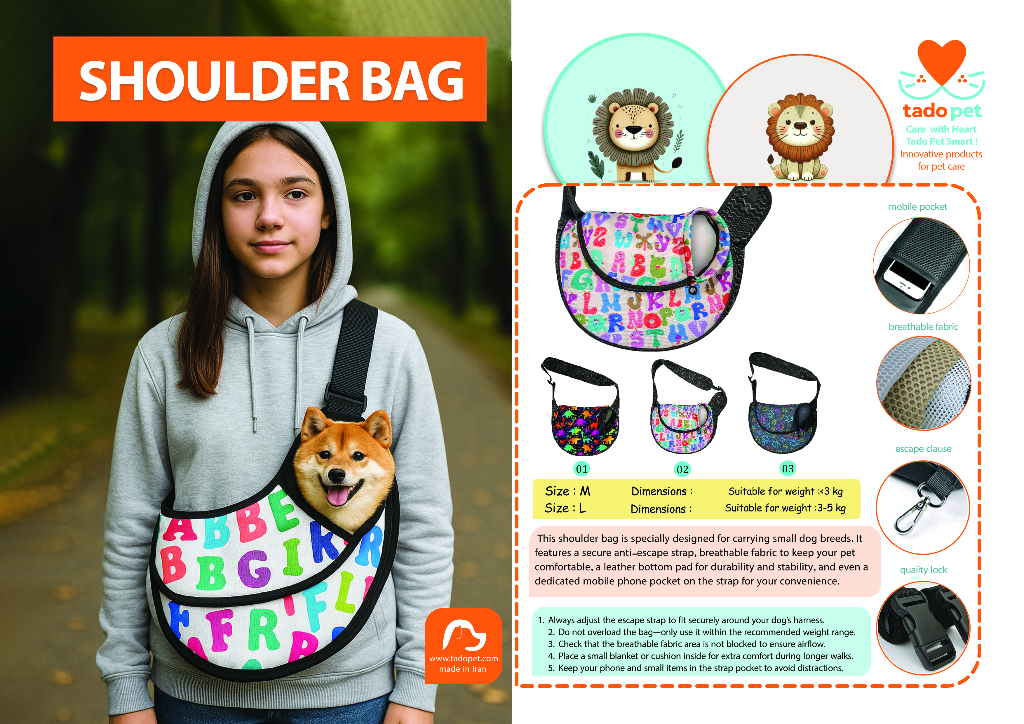 pet shoulder bag