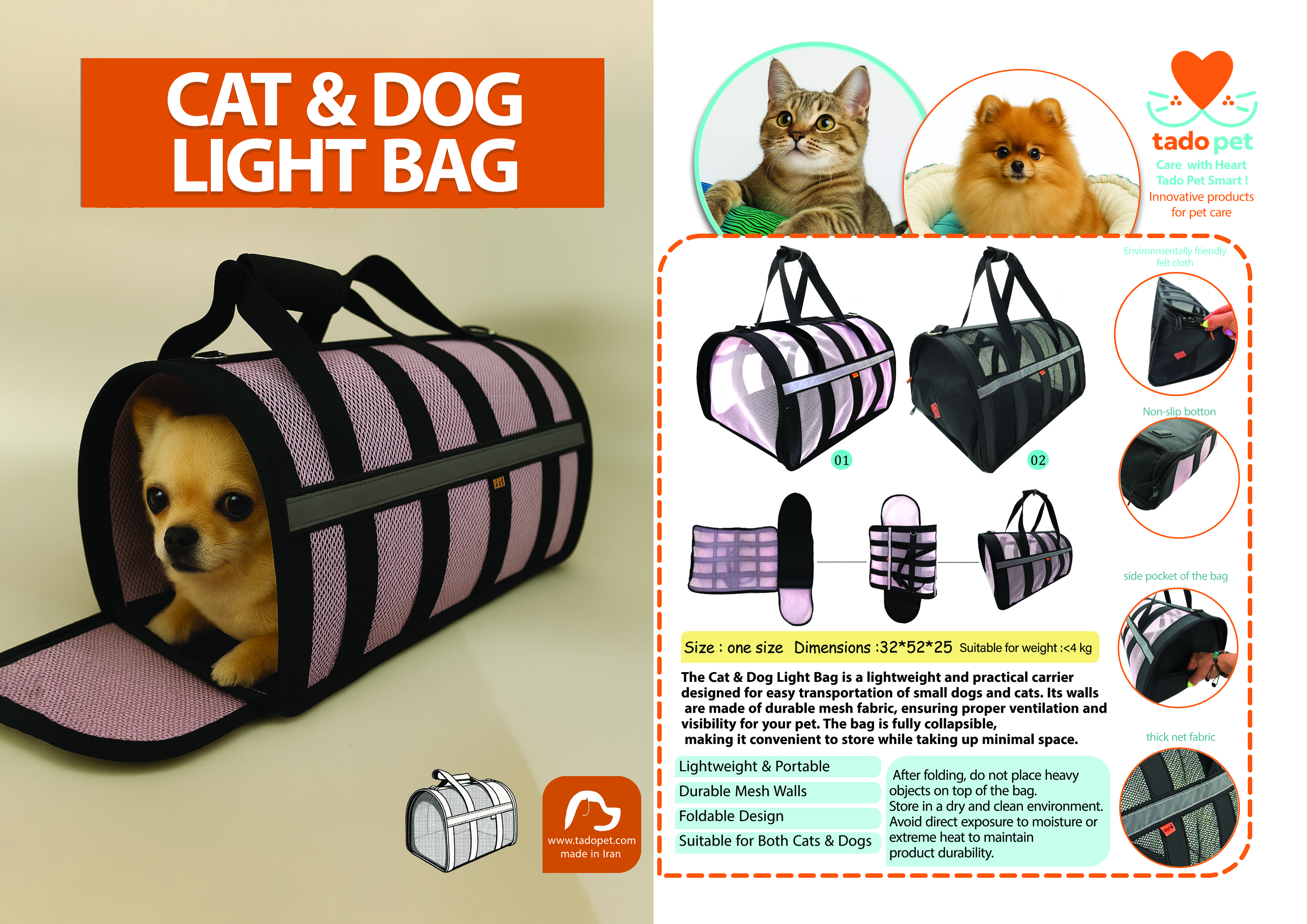 CAT AND DOG LIGHT BAG